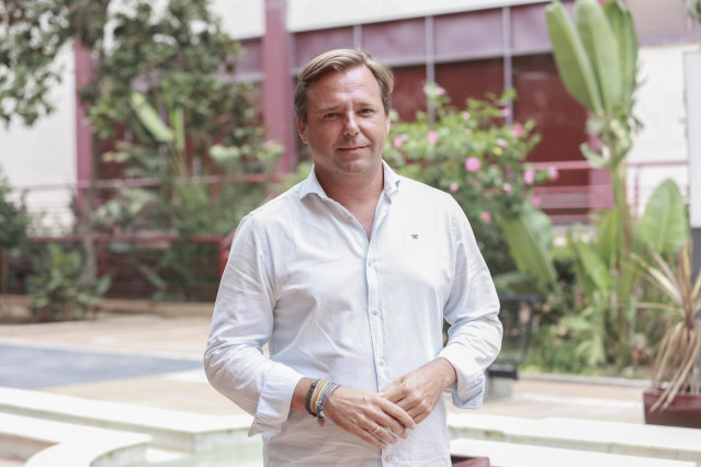 El secretario general del PP de Andalucía, Antonio Repullo, durante la entrevista concedida a Europa Press. A 22 de agosto de 2024, en Sevilla (Andalucía, España).