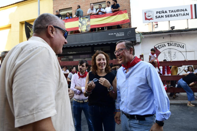 El secretario general del PP de Madrid, Alfonso Serrano, en el encierro de San Sebastián de los Reyes