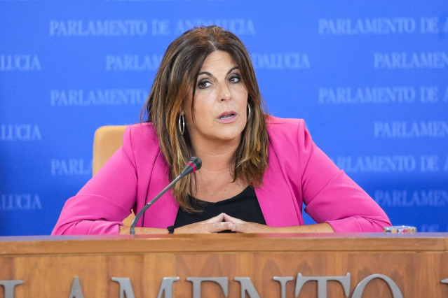 Archivo - La portavoz del Grupo Parlamentario Socialista, Ángeles Férriz, en rueda de prensa en una foto de archivo.