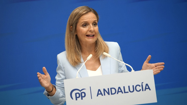 La portavoz del PP-A, Maribel Torregrosa, en rueda de prensa.
