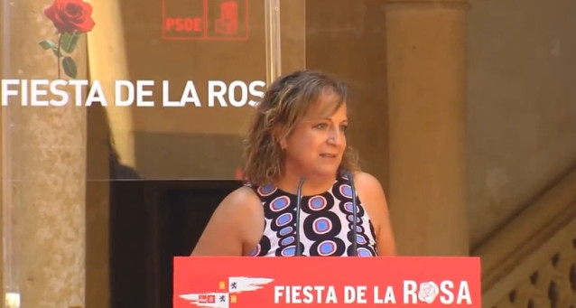 La secretaria de la UE de la Comisión Ejecutiva Federal del PSOE y presidenta del Grupo de Socialistas y Demócratas del Parlamento Europeo, Iratxe García, este domingo en León