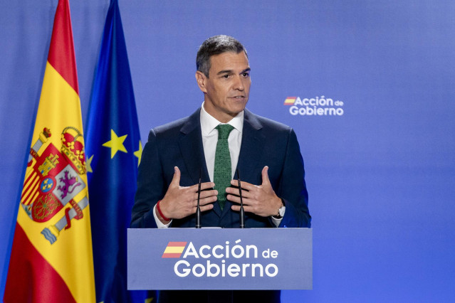 El presidente del Gobierno, Pedro Sánchez, inaugurará el curso político, en un acto en la sede del Instituto Cervantes, a 4 de septiembre de 2024, en Madrid (España). En su comparecencia, Sánchez expone las prioridades y las principales líneas de actuació