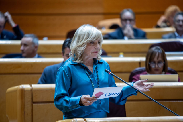 Archivo - Imagen de la senadora de UPN, María Caballero