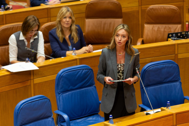 La conselleira de Política Social, Fabiola García, en el Parlamento.