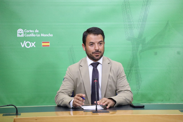 El portavoz de Vox en las Cortes de C-LM, Iván Sánchez