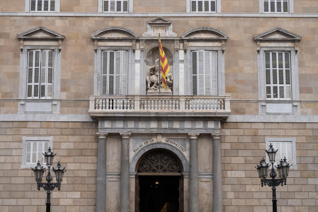Archivo - Fachada del Palau de la Generalitat, a 22 de febrero de 2024, en Barcelona, Catalunya (España). El Palau de la Generalitat es la sede de la Presidencia y del Gobierno de Cataluña.