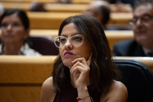 La ministra de Juventud e Infancia, Sira Rego, durante una sesión plenaria en la Cámara Alta, a 17 de septiembre de 2024, en Madrid (España).