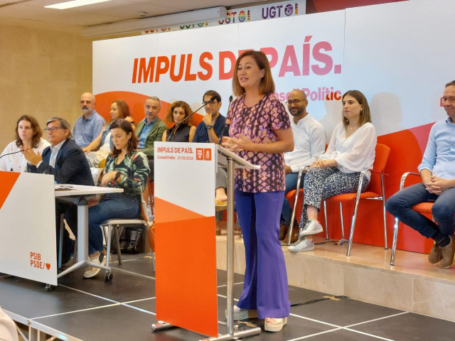 La secretaria general del PSIB-PSOE y presidenta del Congreso de los Diputados, Francina Armengol