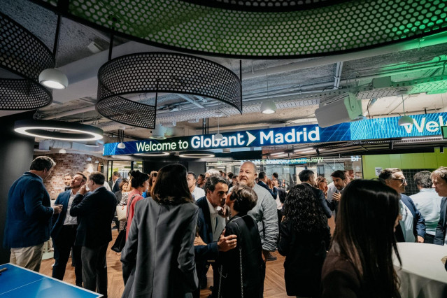 Inauguración Del Nuevo Hub De Globant De Innovación E IA En El Centro Empresarial Y Financiero De Madrid.