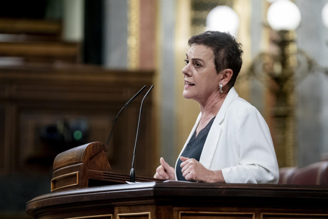 La portavoz de EH Bildu en el Congreso de los Diputados, Mertxe Aizpurua, en el debate sobre la financiación de Cataluña