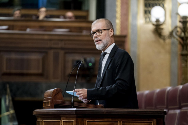 El diputado de Junts, Josep María Cruset, interviene durante una sesión plenaria en el Congreso de los Diputados, a 26 de septiembre de 2024, en Madrid (España).