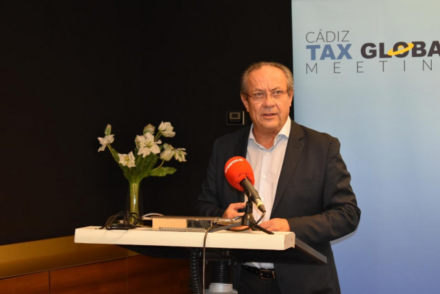 El consejero de Hacienda, Administraciones Públicas y Transformación Digital, Juan Alfonso Ruiz Molina, en el Tax Global Meeting.