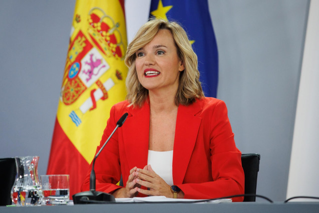 La ministra Portavoz, Pilar Alegría, durante una rueda de prensa posterior a la Reunión del Consejo de Ministros, en el Palacio de La Moncloa, a 17 de septiembre de 2024, en Madrid (España). El Consejo de Ministro ha aprobado el Plan de Acción por la Demo