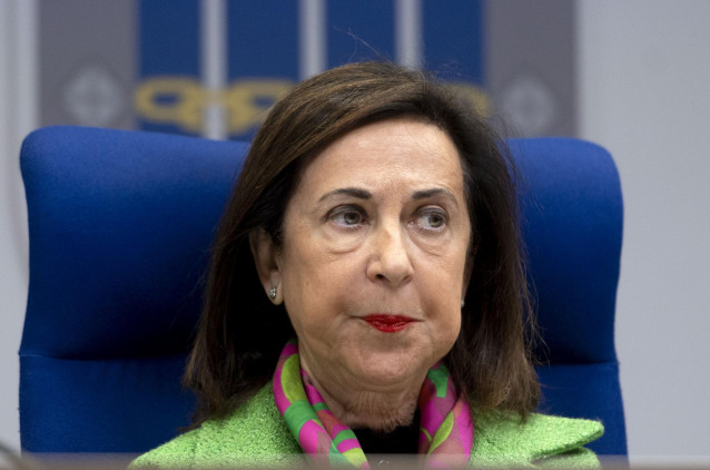 Archivo - La ministra de Defensa, Margarita Robles, interviene durante su visita a las instalaciones del Mando de Operaciones del Estado Mayor de la Defensa en la Base de ‘Retamares’, a 8 de mayo de 2024, en Pozuelo de Alarcón, Madrid (España). El motivo