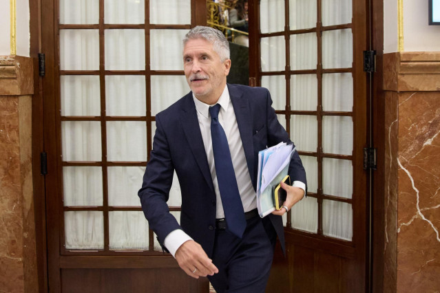 El ministro de Interior, Fernando Grande-Marlaska, en el Congreso de los Diputados, a 18 de septiembre de 2024, en Madrid (España).