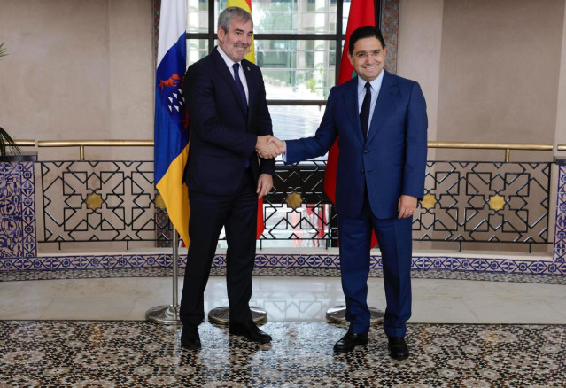 Reunio´n del presidente de Canarias, Fernando Clavijo, con el ministro de Asuntos Exteriores de Marruecos, Nasser Bourita