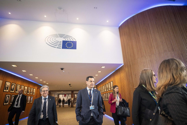 El presidente de la Junta de Andalucía, Juanma Moreno, en Bruselas.