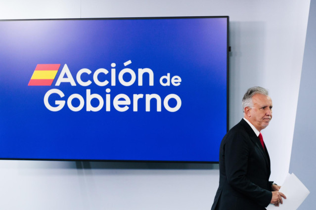 El ministro de Política Territorial, Ángel Víctor Torres, durante una rueda de prensa, a 4 de octubre de 2024, en Madrid (España).