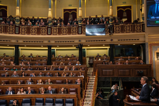 Una sesión plenaria del Congreso de los Diputados, a 10 de octubre de 2024, en Madrid (España).