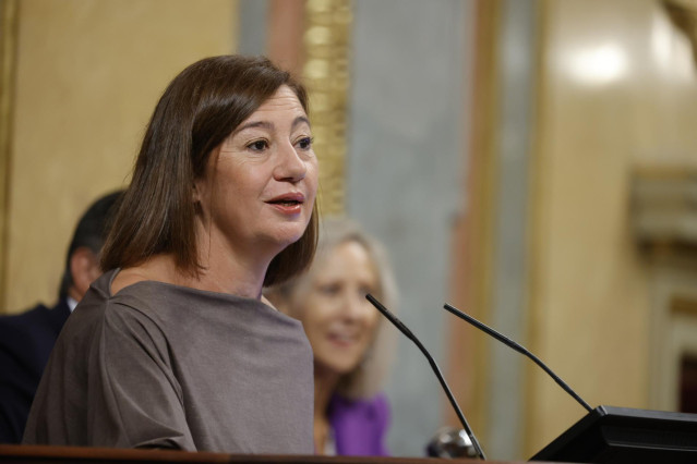 La presidenta del Congreso, Francina Armengol, en el Congreso de los Diputados, a 9 de octubre de 2024, en Madrid (España).