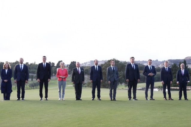 Asistentes a la Cumbre del MED9, a 11 de octubre de 2024, en Pafos (Chipre).