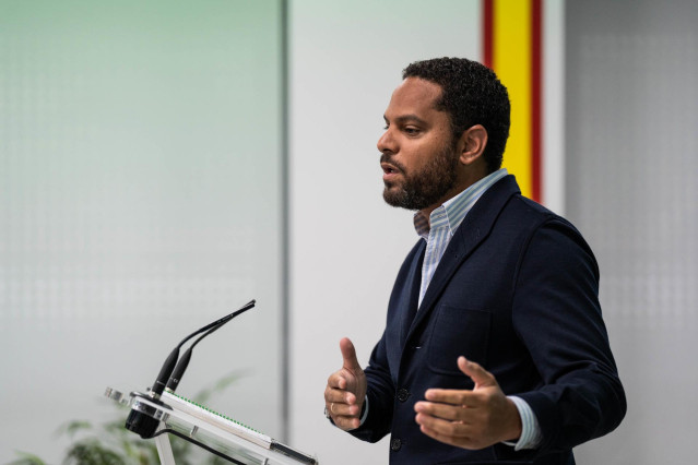 Archivo - El secretario general de Vox, Ignacio Garriga, en la sede de Vox, a 22 de abril de 2024, en Madrid (España).