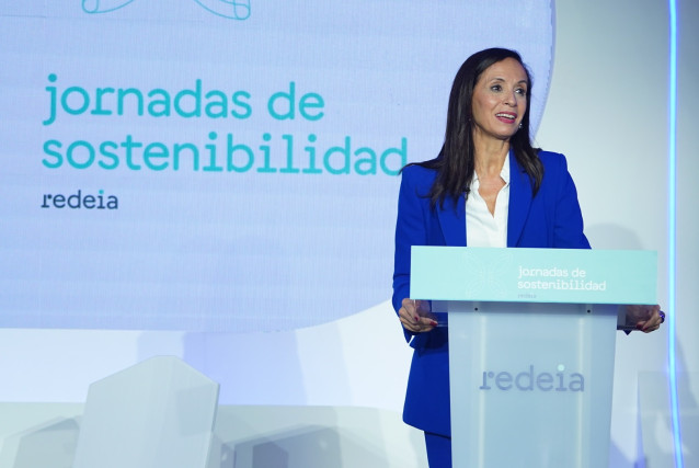 La presidenta de Redeia, Beatriz Corredor, en las jornadas de sostenibilidad organizadas por el grupo