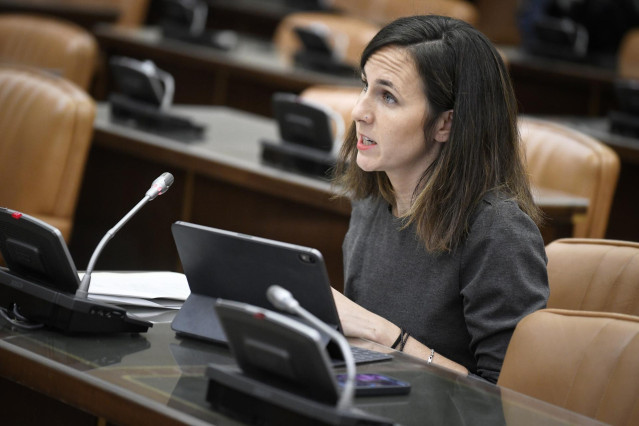 La secretaria general de Podemos, Ione Belarra, participa en la Comisión de Investigación sobre la denominada 