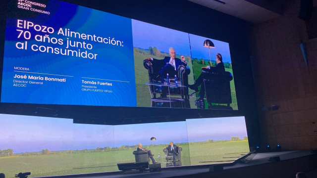 El presidente de El Pozo Alimentación y Grupo Fuertes, Tomás Fuertes ha sido entrevistado por el director general de Aecoc.