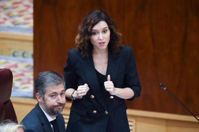 La presidenta de la Comunidad de Madrid, Isabel Díaz Ayuso. Archivo.