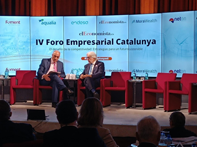 El presidente de Foment del Treball, Sánchez Llibre, en el diálogo incluido en las jornadas