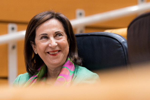 Archivo - La ministra de Defensa, Margarita Robles, en el Senado, a 14 de mayo de 2024, en Madrid (España).