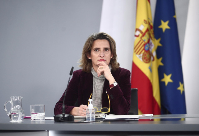 Archivo - La vicepresidenta cuarta y ministra de Transición Ecológica y Reto Demográfico, Teresa Ribera, durante una rueda de prensa convocada ante los medios posterior al Consejo de Ministros, en Madrid, a 19 de enero de 2021. El Consejo de Ministros ha