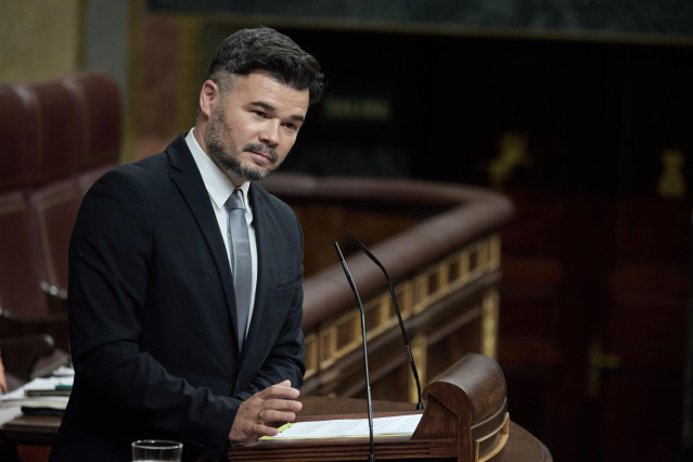 El portavoz de ERC en el Congreso, Gabriel Rufián, en el Congreso de los Diputados, a 9 de octubre de 2024, en Madrid (España).