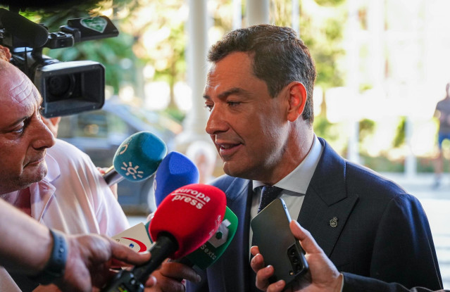 El presidente de la Junta de Andalucía, Juanma Moreno, este miércoles en Sevilla