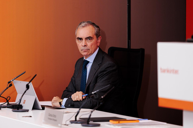 El director financiero de Bankinter, Jacobo Díaz, durante la presentación de los resultados de los nueve primeros meses del año de Bankinter, a 24 de octubre de 2024, en Madrid (España).