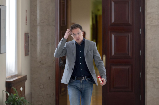 El exdiputado de Sumar, Iñigo Errejón, a su llegada a una reunión de la Junta de Portavoces