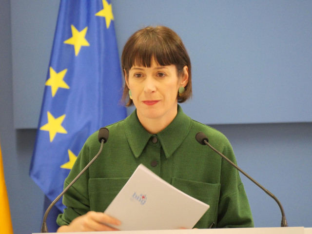 La líder del BNG, Ana Pontón, en una comparecencia ante los medios.