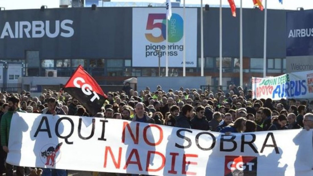 CGT rechaza el preacuerdo con Airbus y llama a la movilización por unas mejoras laborales 