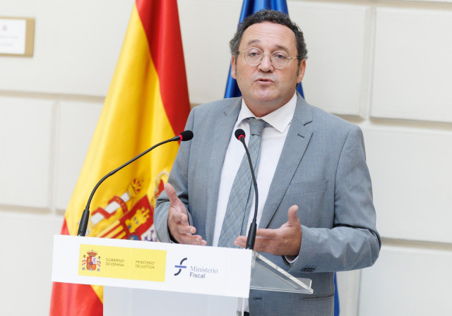 Archivo - El fiscal general del Estado, Álvaro García Ortiz, durante la presentación de los avances en la transformación digital de la Fiscalía, en la Fiscalía General del Estado, a 20 de septiembre de 2023, en Madrid (España).