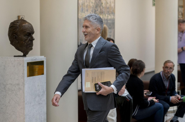 El ministro del Interior, Fernando Grande-Marlaska, en el Senado