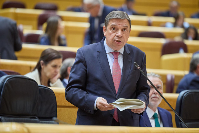 Archivo - El ministro de Agricultura, Pesca y Alimentación, Luis Planas, durante una sesión de Control en el Senado