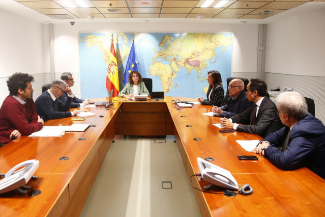 Comité de crisis en las dependencias del Departamento de Seguridad Nacional en el Complejo de La Moncloa, a 29 de octubre de 2024, en Madrid (España).