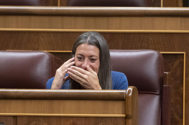 La portavoz de Junts en el Congreso de los Diputados, Miriam Nogueras, durante una sesión plenaria, en el Congreso de los Diputados, a 22 de octubre de 2024, en Madrid (España).