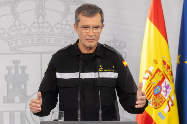El general jefe de la UME, Francisco Javier Marcos