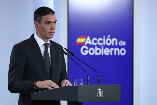 El presidente del Gobierno, Pedro Sánchez