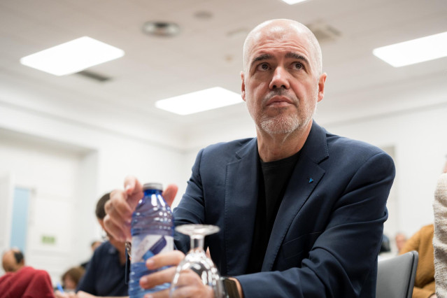 El secretario general de CCOO, Unai Sordo, durante las jornadas de CCOO y el SIMA sobre 'Los organismos autónomos de solución de conflictos', en el Instituto Nacional de Administración Pública, a 7 de noviembre de 2024, en Madrid