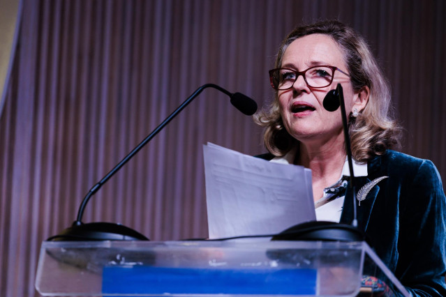 La presidenta del Banco Europeo de Inversiones, Nadia Calviño, en una imagen de archivo.