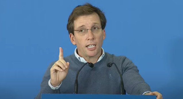 El alcalde de Madrid, José Luis Martínez-Almeida, en la clausura de las Jornadas de Trabajo del Comité de Alcaldes de este domingo 17 de noviembre, en Madrid.