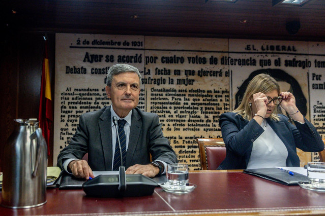 El presidente de Correos y Telégrafos, Pedro Saura García, comparece en la Comisión de Investigación por el ‘caso Koldo’, en el Senado, a 15 de noviembre de 2024, en Madrid (España). Pedro Saura García ha comparecido en la Comisión de Investigación sobre